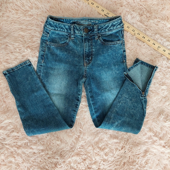 American Eagle Outfitters Hi Rise Jegging Crop Super Stretch- Size 0 - Picture 2 of 10